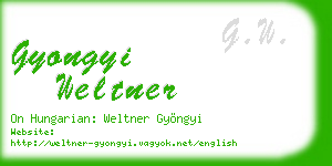 gyongyi weltner business card