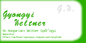 gyongyi weltner business card